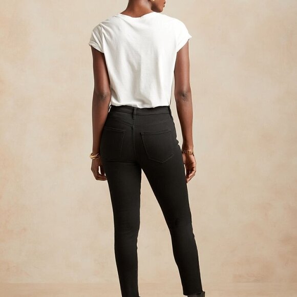 Banana Republic Black High-Rise Skinny Zero Gravity No Fade Jeans Size 28/6 - Picture 3 of 8